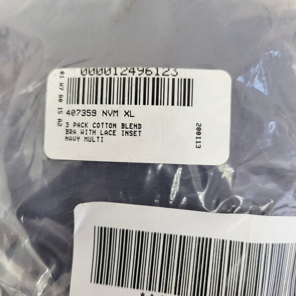 Rhonda Shear 3-Pack Cotton Blend Bra Lace, XL - Picture 2 of 4